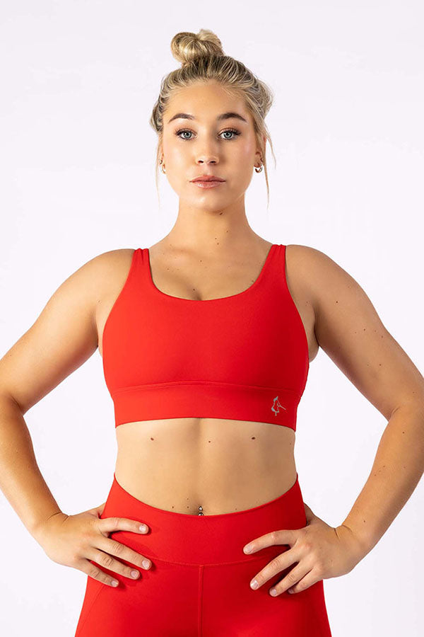 Venatrix Women's Red Sports Bra  Yoga Gym Running – Venatrix Athletica